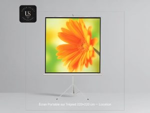 location écran portable sur trépied 153x203 cm