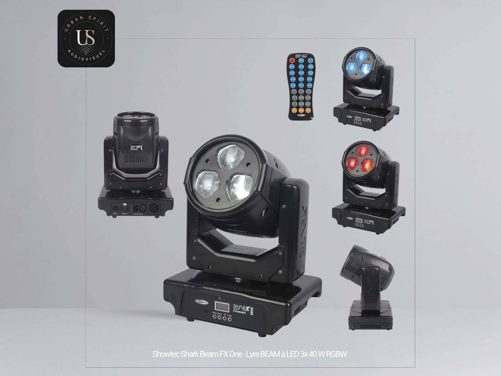 Location lyre Showtec Shark Beam FX One RGBW 3×40W