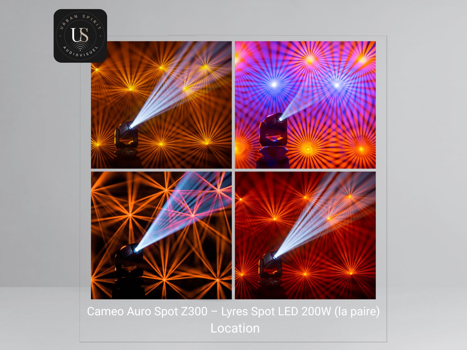 Cameo Auro Spot Z300 – Lyres Spot LED 200W (la paire) – Location – Image 2