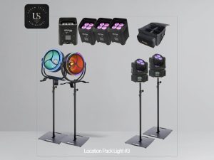 Pack Light #3 – 4 Box Kolor + 2 Lyres Optim 333 + 2 Projecteurs Vintage Vega – Urban Spirit Audiovisuel