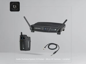 Système sans fil Audio-Technica System 10 Pocket micro HF – émetteur et récepteur numériques pour événements professionnels