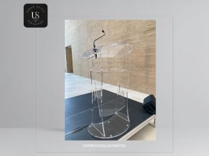 Pupitre en plexiglass transparent pour conférences et prises de parole – Urban Spirit