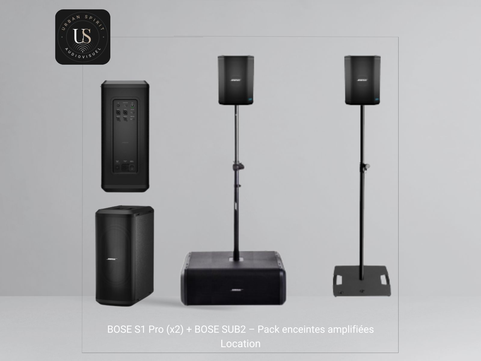 BOSE S1 Pro (x2) + BOSE SUB2 – Pack enceintes amplifiées Location – Image 2