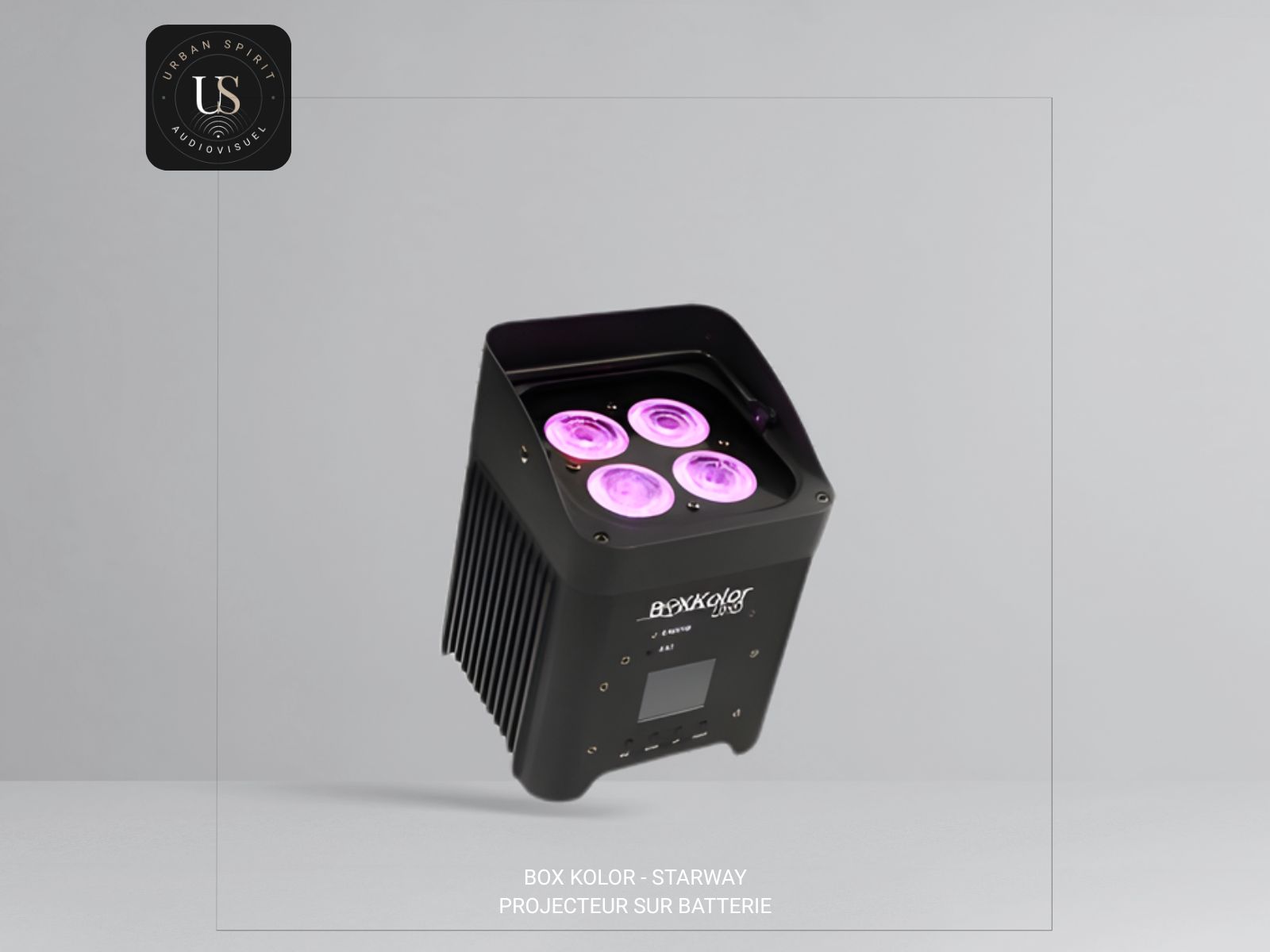 Projecteur LED sur batterie Starway BoxKolor – éclairage d’ambiance pour événements