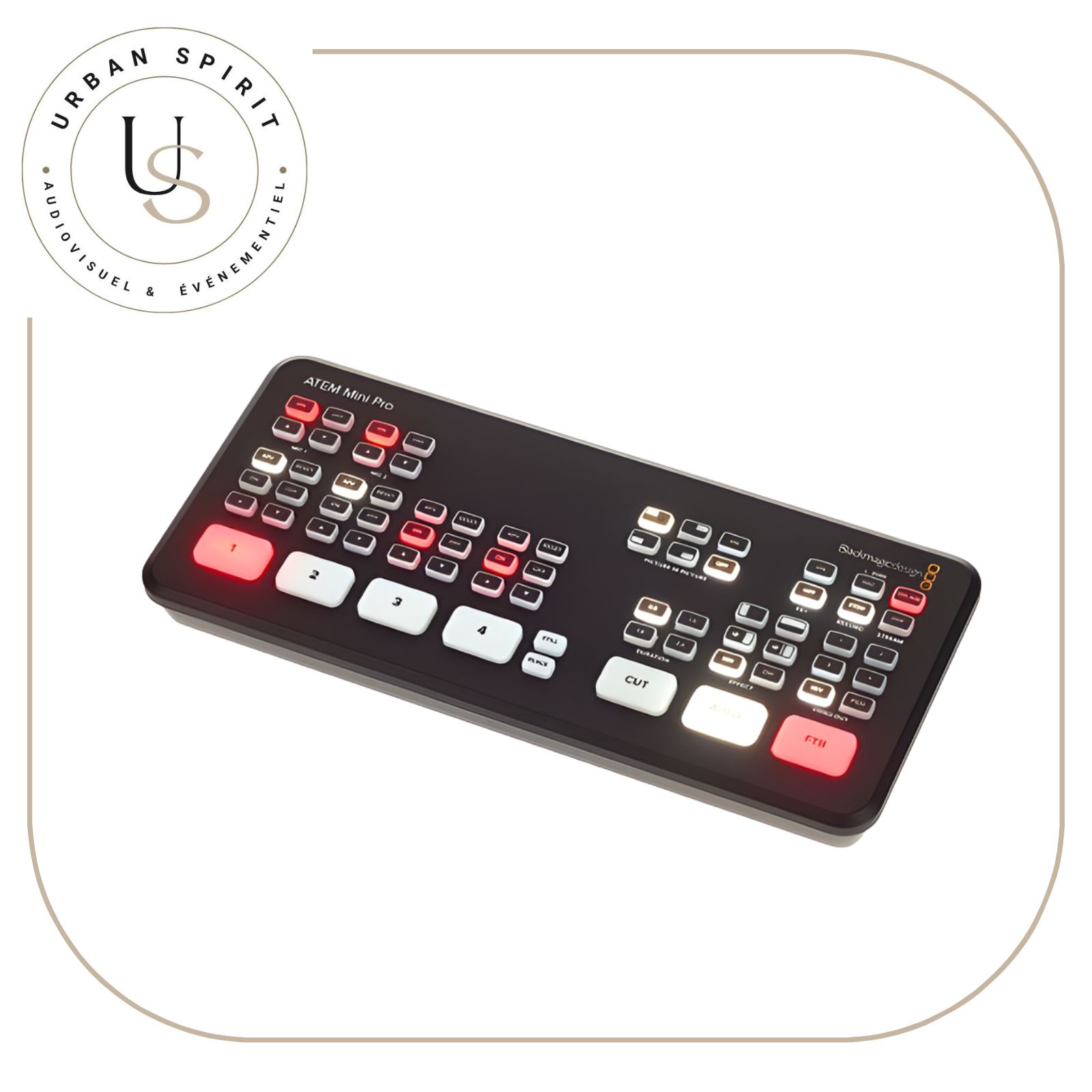 Location Blackmagic ATEM Mini Pro, mélangeur vidéo live pour événements corporate