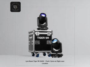 Location pack 2 lyres Beam Tiger 9R 260W pour éclairage événementiel à Aix-en-Provence – effets lumineux professionnels