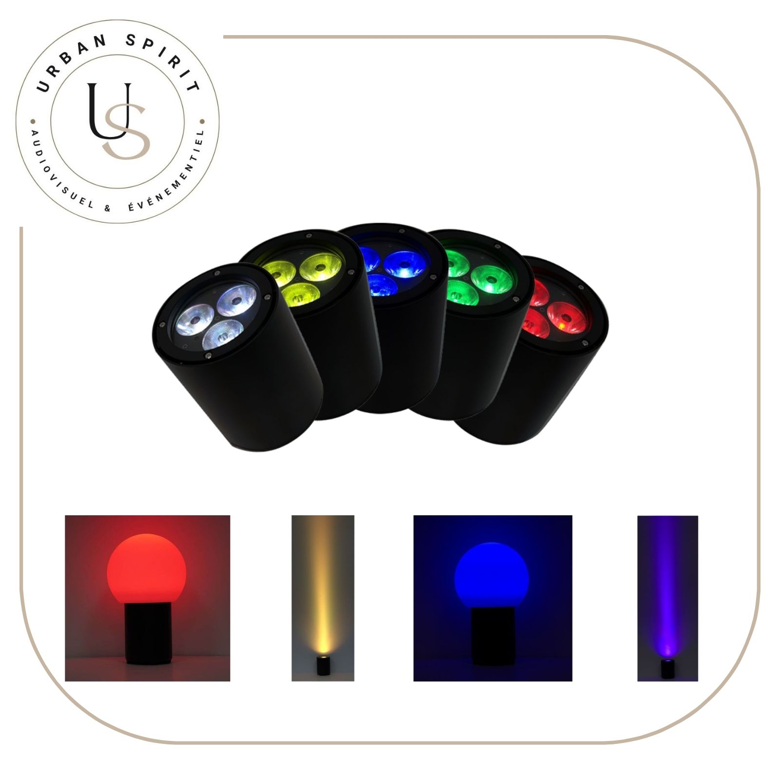 Starway Alcor projecteur LED autonome sur batterie – location éclairage Urban Spirit Audiovisuel