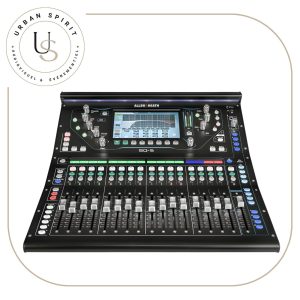 Allen & Heath SQ-5 console de mixage numérique faders et écran tactile vue 3/4 – location Urban Spirit Audiovisuel
