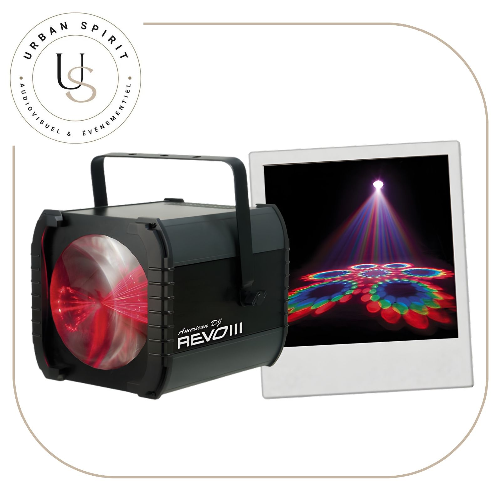 American DJ REVO III effet LED multibeam faisceaux colorés – location Urban Spirit Audiovisuel