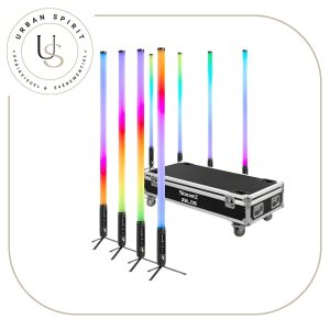 BeamZ Zelos tubes LED 360° set de 8 avec flight case – location éclairage Urban Spirit Audiovisuel