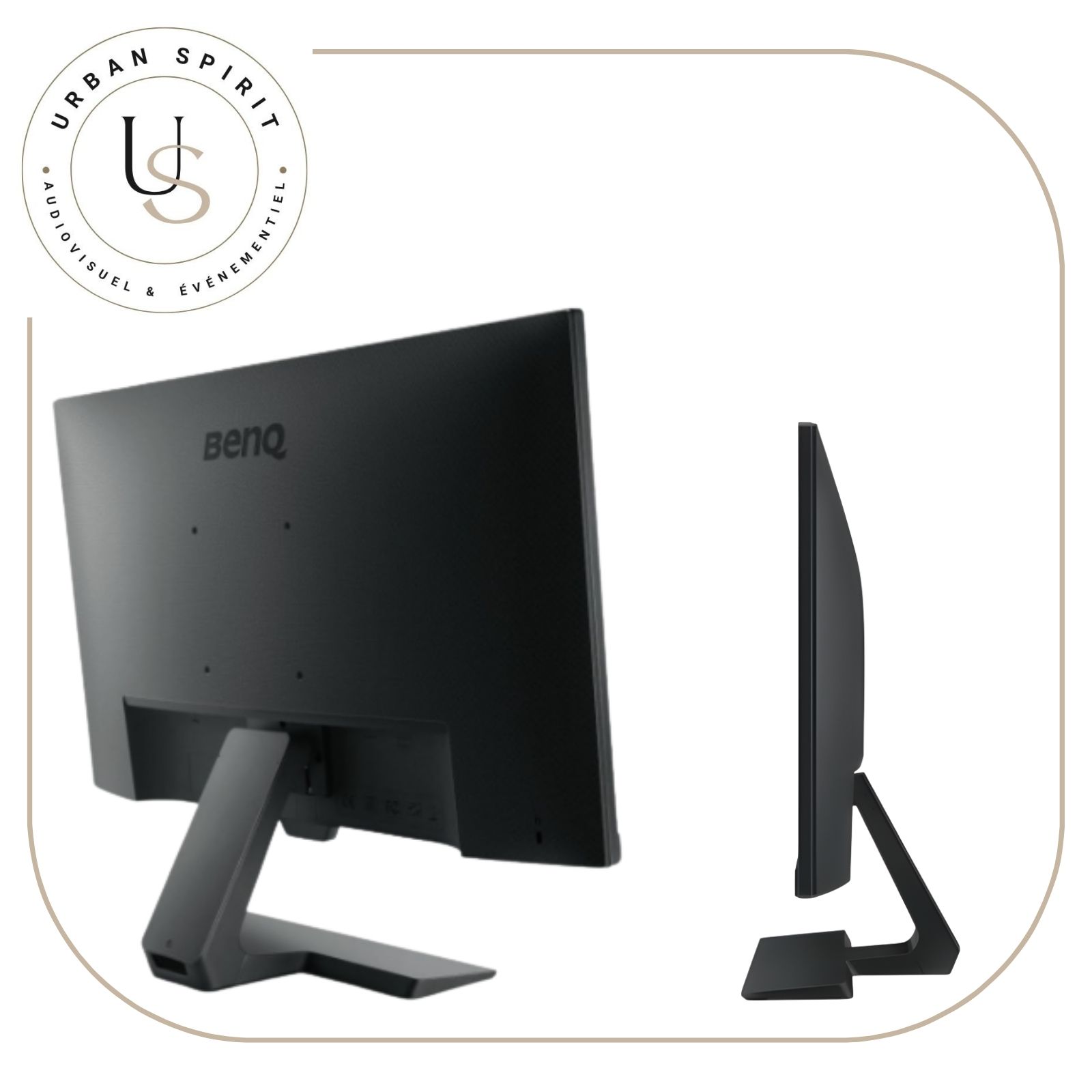 Moniteur BenQ GW2480 24 pouces vue arrière et profil connectique – location Urban Spirit