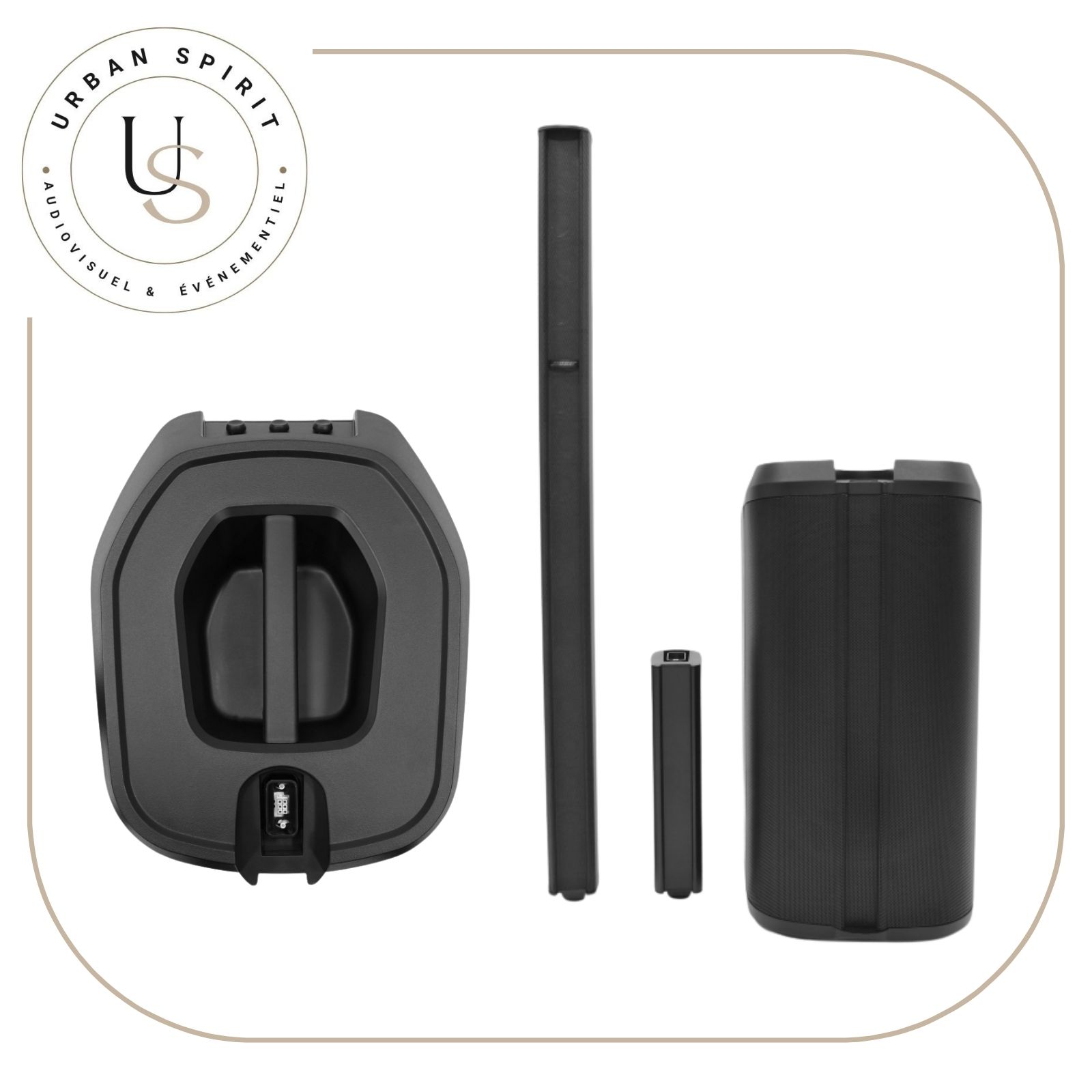 Bose L1 Pro16 composants détaillés base caisson et colonne – location Urban Spirit Audiovisuel
