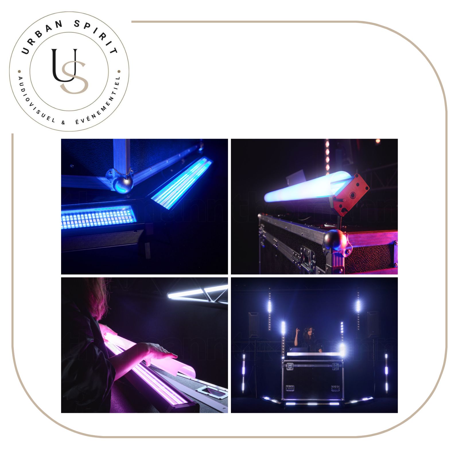 Cameo ROOT BAR 4 vues en situation suspendu et DJ booth – location Urban Spirit