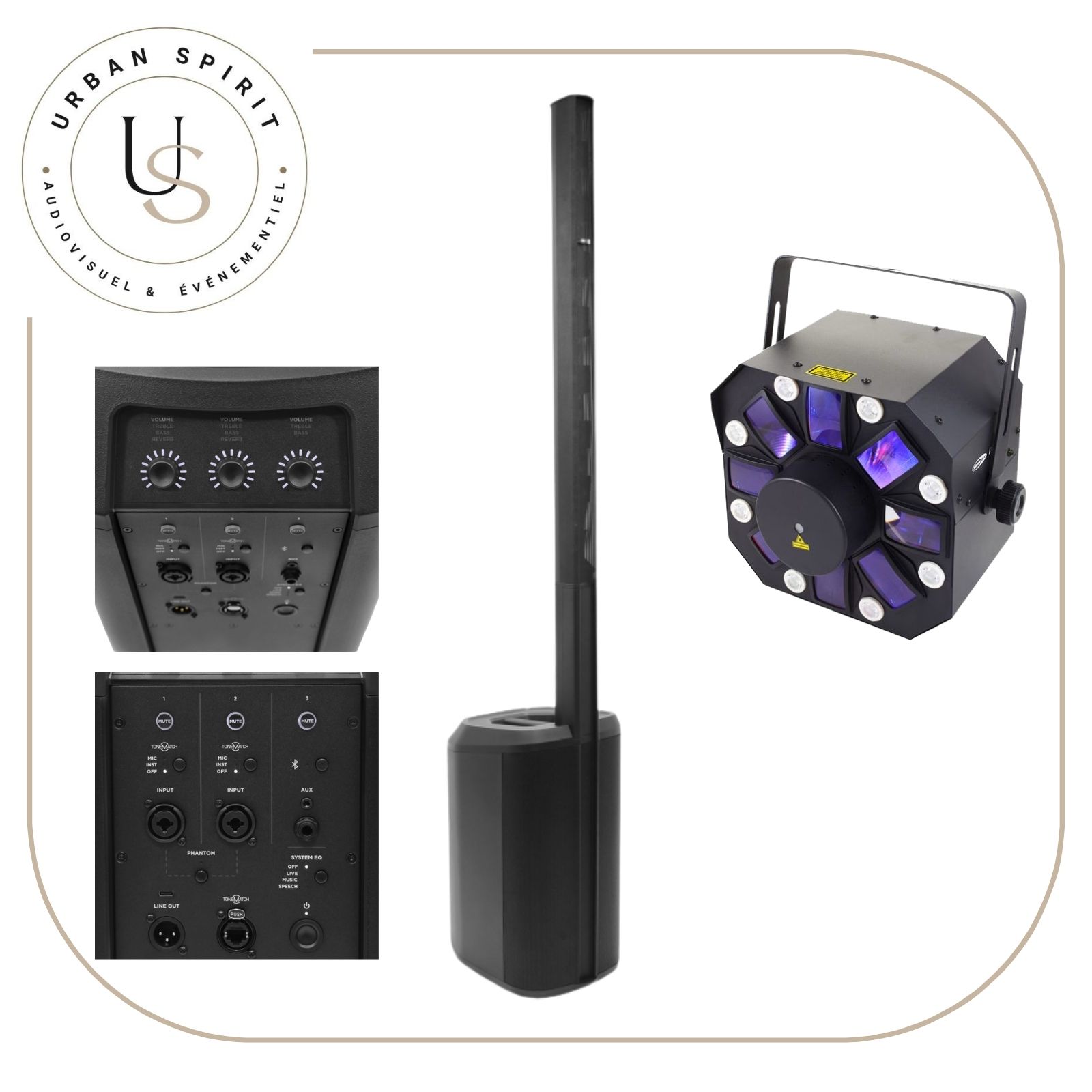 Pack Event Bose L1 Pro16 son et lumière – location Urban Spirit Audiovisuel