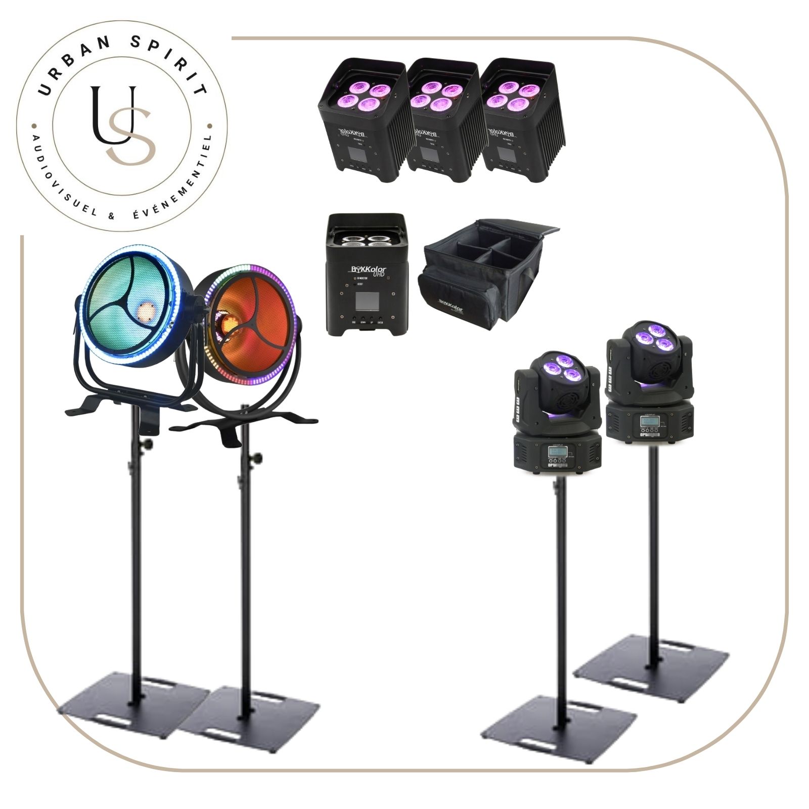 Pack Light #3 BoxKolor Vintage Bowl lyres mini LED – location éclairage Urban Spirit