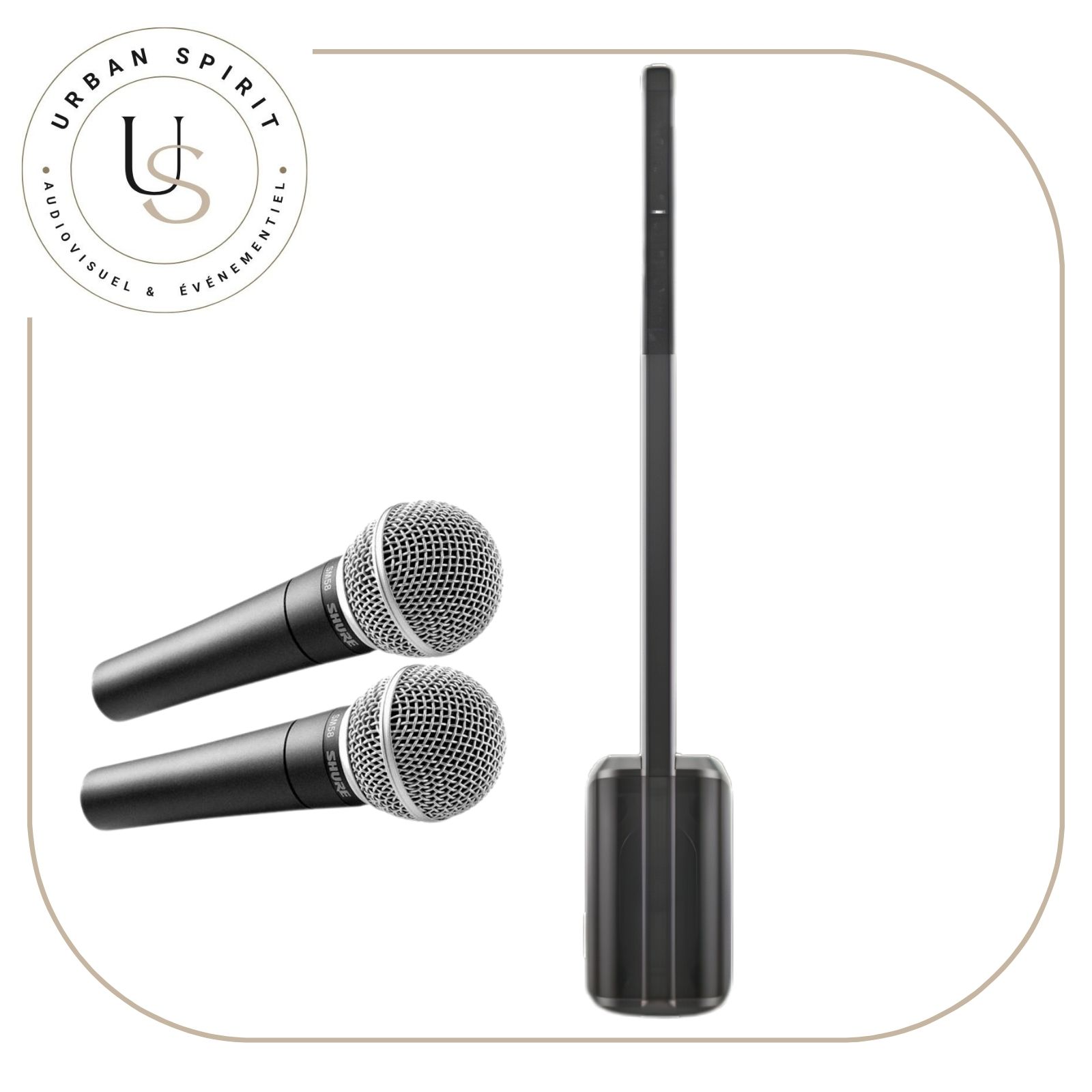Pack son compact Pro #1 Bose L1 Pro8 et Shure SM58 – location audiovisuel Urban Spirit