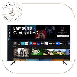Samsung 75 pouces Crystal UHD 4K Smart TV interface allumée – location Urban Spirit Audiovisuel