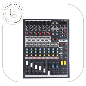 Soundcraft EPM 6 table de mixage analogique vue de dessus logo Soundcraft – location Urban Spirit Audiovisuel
