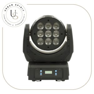 Starway Servopix 440 lyre wash LED 4×40W vue frontale 9 LEDs écran LCD – location Urban Spirit Audiovisuel