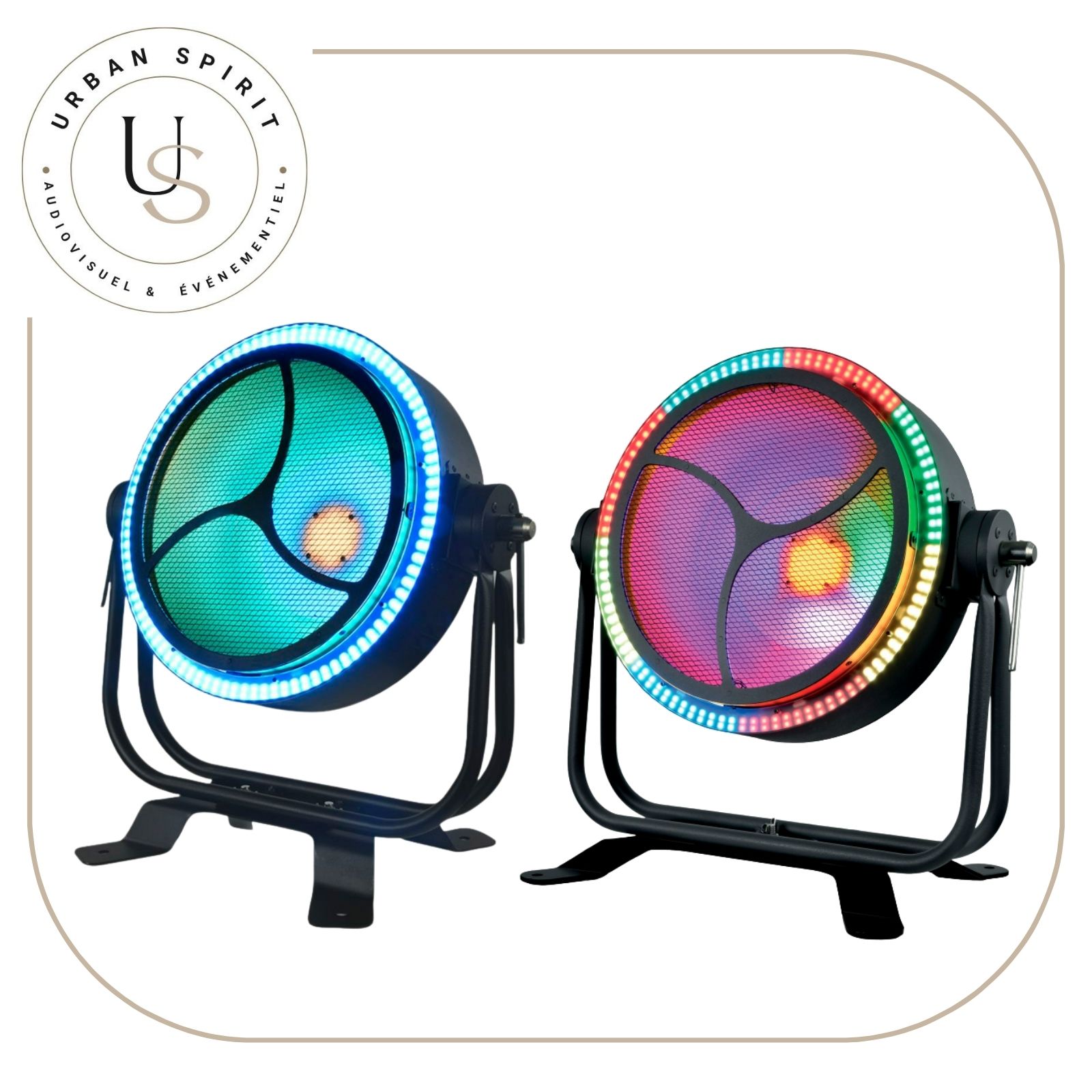 Starway Vega paire éclairage déco LED bleu et multicolore – location Urban Spirit